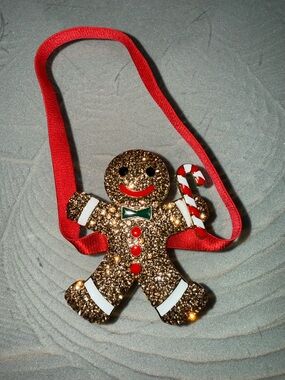 Tieks Red Ribbon Gingerbread jeweled box topper